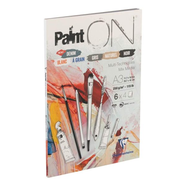 Paint&rsquo;ON n&deg;6 bloc coll&eacute; 24F A3 250g assorti 6x4F