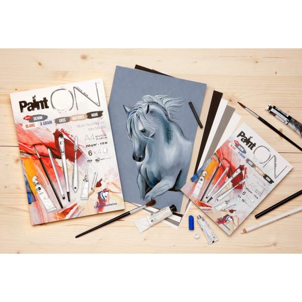Paint&rsquo;ON n&deg;6 bloc coll&eacute; 24F A3 250g assorti 6x4F