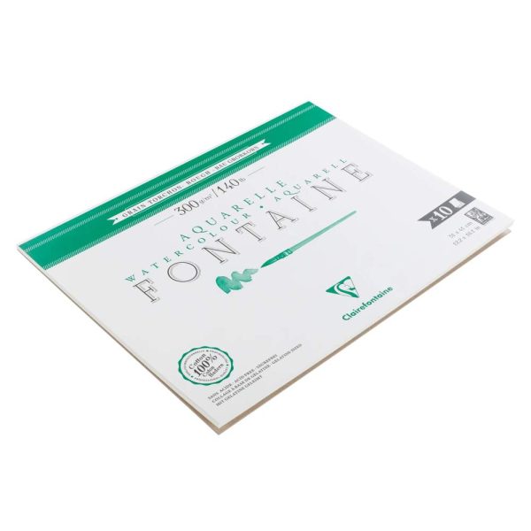 Fontaine bloc coll&eacute; 1 c&ocirc;t&eacute; 10F 31x41cm 300g grain torchon