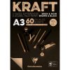 Kraft bi-face bloc coll&eacute; 60F A3 90g