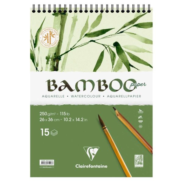 Bamboo bloc spiral&eacute; 15F 26x36cm 250g