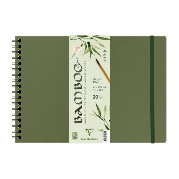 Bamboo album spiral&eacute; 20F A4 250g