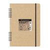 Kraft carnet double spirale 80F A4 115g