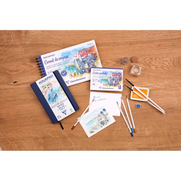 Aquapad Carnet de Voyage album spiral&eacute; 15F 19x20cm 300g