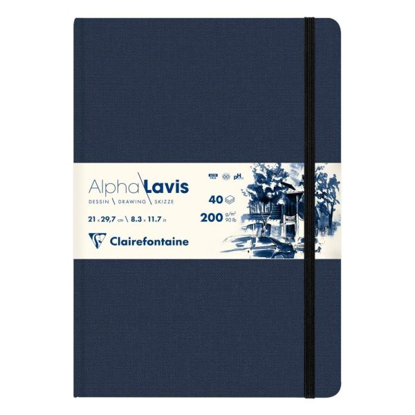 Alpha Lavis carnet cousu 40F A4 300g