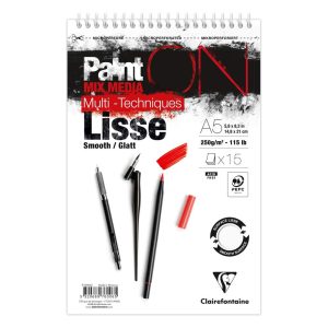 PaintON Lisse bloc spiral&eacute; 15F A5+ 250g