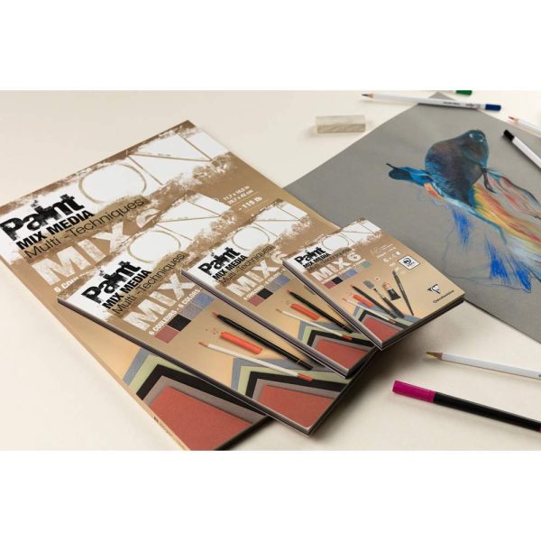 PaintON MIX6 bloc coll&eacute; 24F A4 250g assorti 6x4F