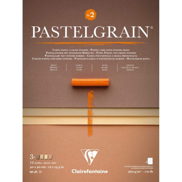 PastelGrain bloc coll&eacute; n&deg;2 12F 30x40cm 360g