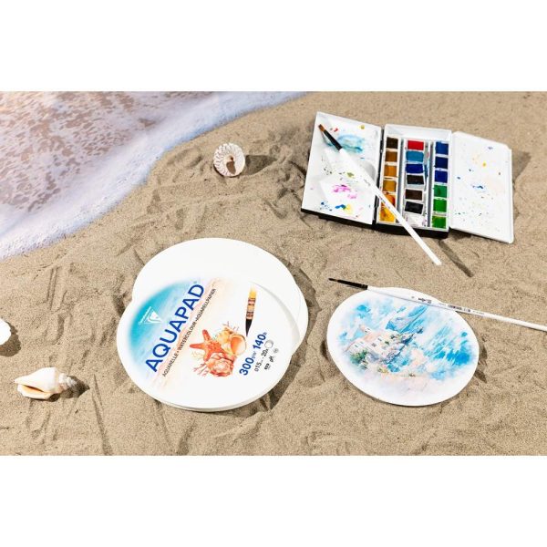 Feuilles rondes Aquapad papier aquarelle &Oslash;15cm 20F 300g