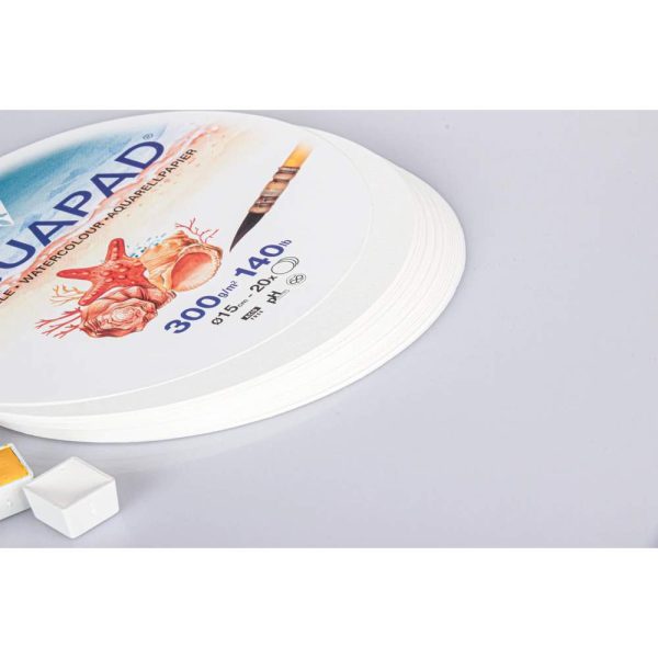 Feuilles rondes Aquapad papier aquarelle &Oslash;15cm 20F 300g