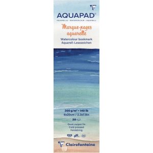 Bloc Aquapad Marque-pages aquarelle 6x20cm 20F 300g