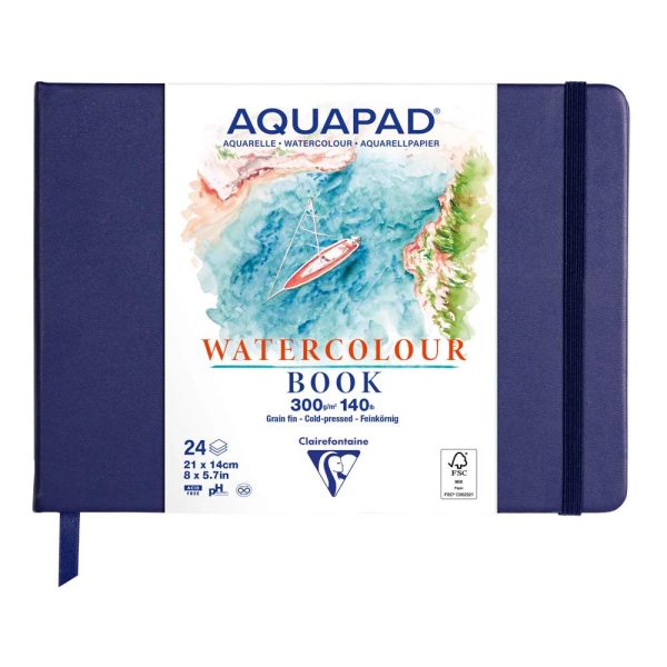 Carnet rembord&eacute; rigide Aquapad 21&times;14 24F 300g
