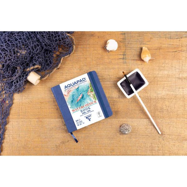 Carnet rembord&eacute; rigide Aquapad 14&times;14 24F 300g