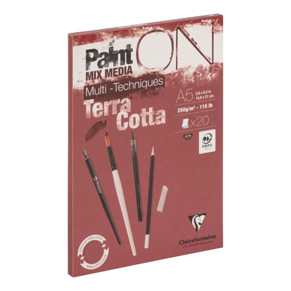 Bloc PaintON TERRACOTTA coll&eacute; A5 20F