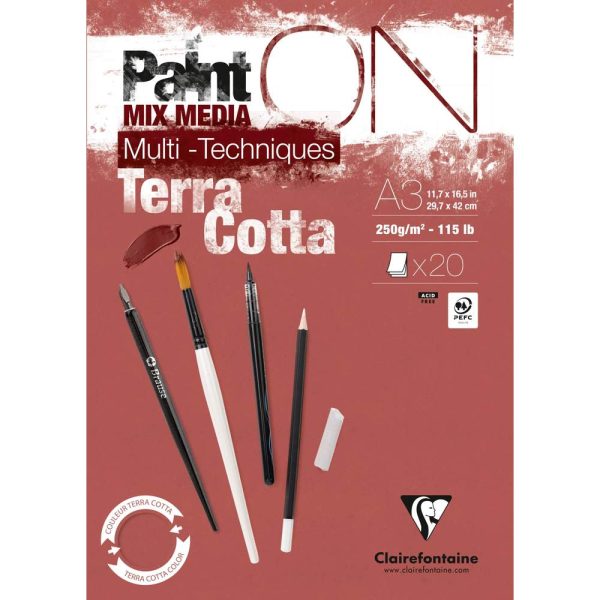 Bloc PaintON TERRACOTTA coll&eacute; A3 20F