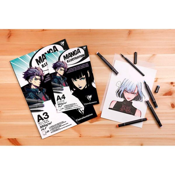 Bloc Illustration Manga A3 20F 250g
