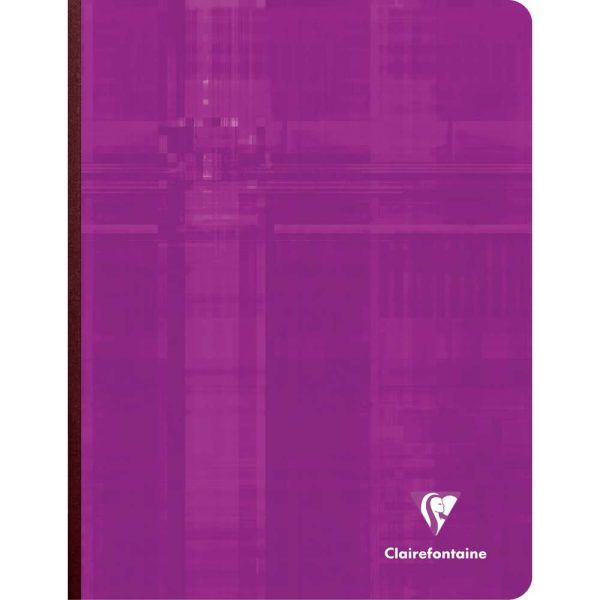 Cahier brochure dos toil&eacute; 17&times;22 cm 288 pages grands carreaux