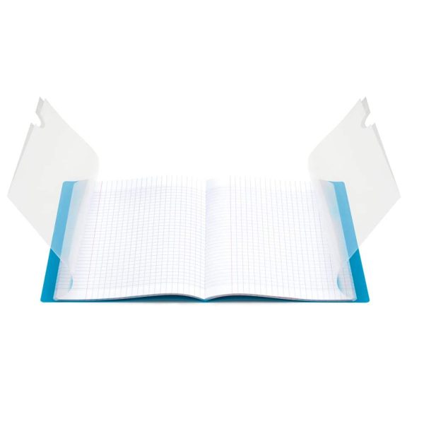 Cahier piqu&eacute; Koverbook 24x32cm 96 pages grands carreaux couverture polypropyl&egrave;ne transparent
