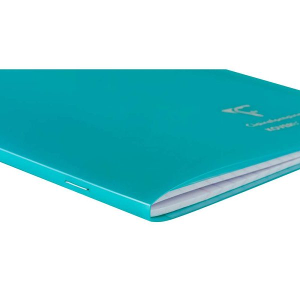 Cahier piqu&eacute; Koverbook Silver 24&times;32 cm 96 pages grands carreaux couverture polypropyl&egrave;ne opaque