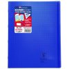 Cahier piqu&eacute; Koverbook 24x32cm 96 pages petits carreaux + marge couverture polypropyl&egrave;ne transparent
