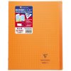 Cahier piqu&eacute; Koverbook 24x32cm 96 pages petits carreaux + marge couverture polypropyl&egrave;ne transparent