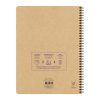 Cahier recycl&eacute; reliure int&eacute;grale Uninotes A4+ 160 pages d&eacute;tachables perfor&eacute; 4 trous lign&eacute; couverture kraft