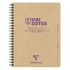 Project book Uninotes carnet recycl&eacute; reliure int&eacute;grale A5+ 160 pages d&eacute;tachables petits carreaux + 3 intercalaires