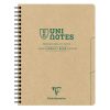 Project book Uninotes carnet recycl&eacute; reliure int&eacute;grale A5+ 160 pages d&eacute;tachables lign&eacute; + 3 intercalaires