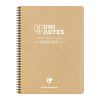 Project book Uninotes carnet recycl&eacute; reliure int&eacute;grale A4+ 160 pages d&eacute;tachables perfor&eacute; 4 trous petits carreaux + 3 intercalaires