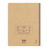 Project book Uninotes carnet recycl&eacute; reliure int&eacute;grale A4+ 160 pages d&eacute;tachables perfor&eacute; 4 trous petits carreaux + 3 intercalaires