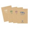 Bloc de cours recycl&eacute; encoll&eacute; grand c&ocirc;t&eacute; Uninotes A4 200 pages d&eacute;tachables perfor&eacute; 4 trous lign&eacute; + marge