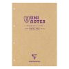Bloc de cours recycl&eacute; encoll&eacute; grand c&ocirc;t&eacute; Uninotes A4 200 pages d&eacute;tachables perfor&eacute; 4 trous lign&eacute; + marge