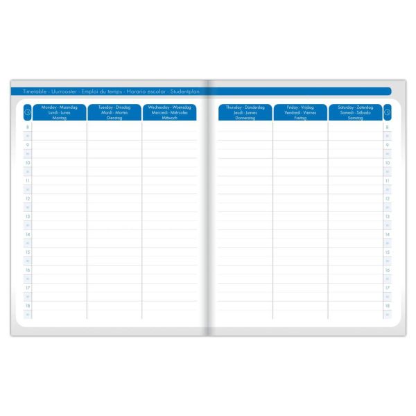 Agenda mill&eacute;sim&eacute; When 17 brochure dos toil&eacute; 17x22cm 144 pages semaine sur 3 pages