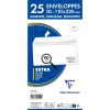 Paquet de 25 Enveloppes Blanches DL-110x220mm - Auto-Adh&eacute;sives - 80g/m2