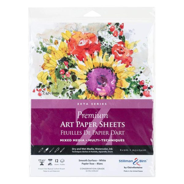 Sachet 12 feuil Zeta 270g &ndash; 20,3&times;25,4cm