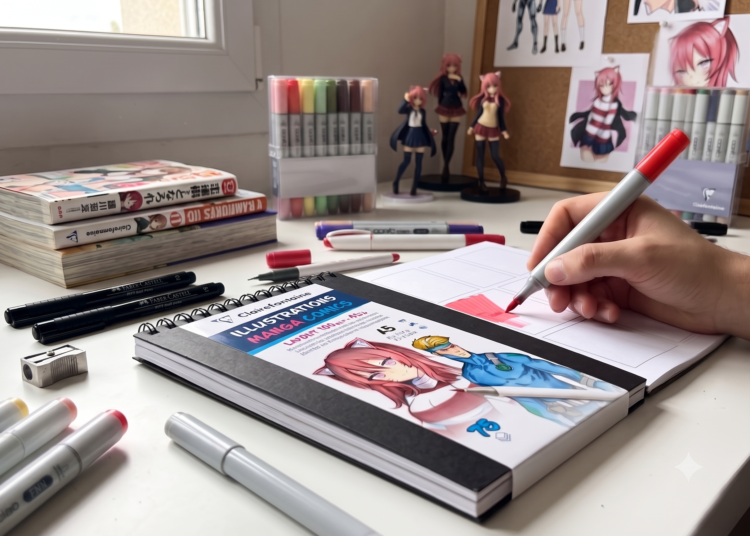Illustration manga comics sketchbook